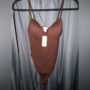 Brown bodysuit